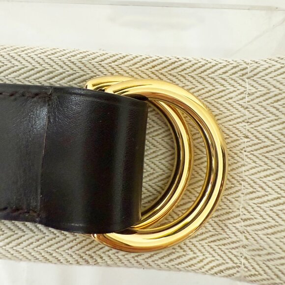 Hermes Romance Scarf Belt in Black leather w Gold Hardware NEW conniesluxuries - Picture 6 of 12